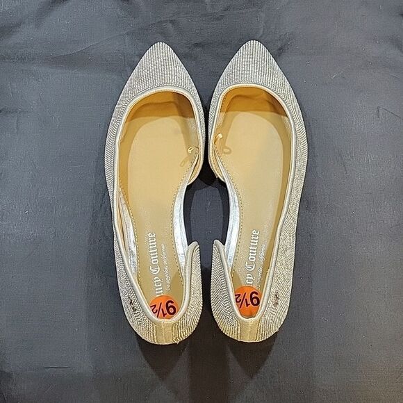 BRAND NEW JUICY COUTURE JEWEL STUDDED D'ORSAY POINTED TOE SLIP-ON FLAT SHOE - Picture 4 of 15